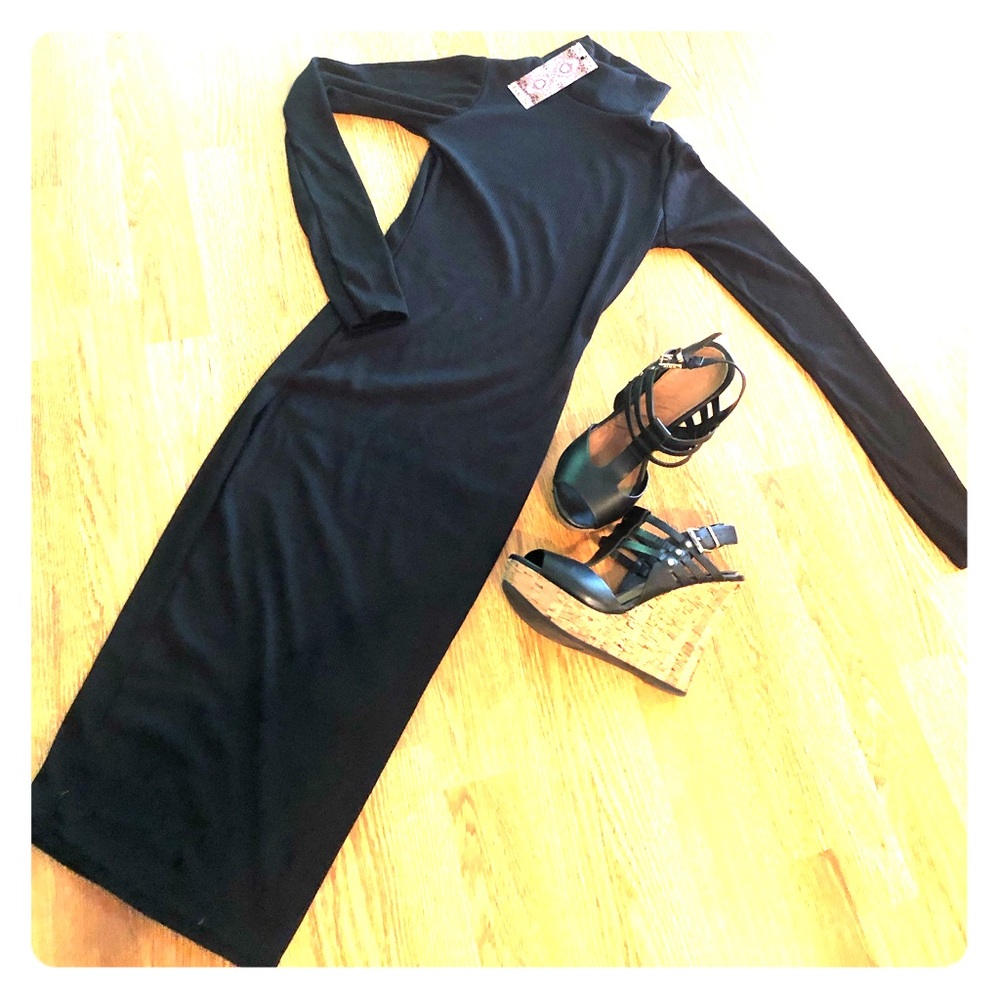 Boohoo Black Turtleneck Dress